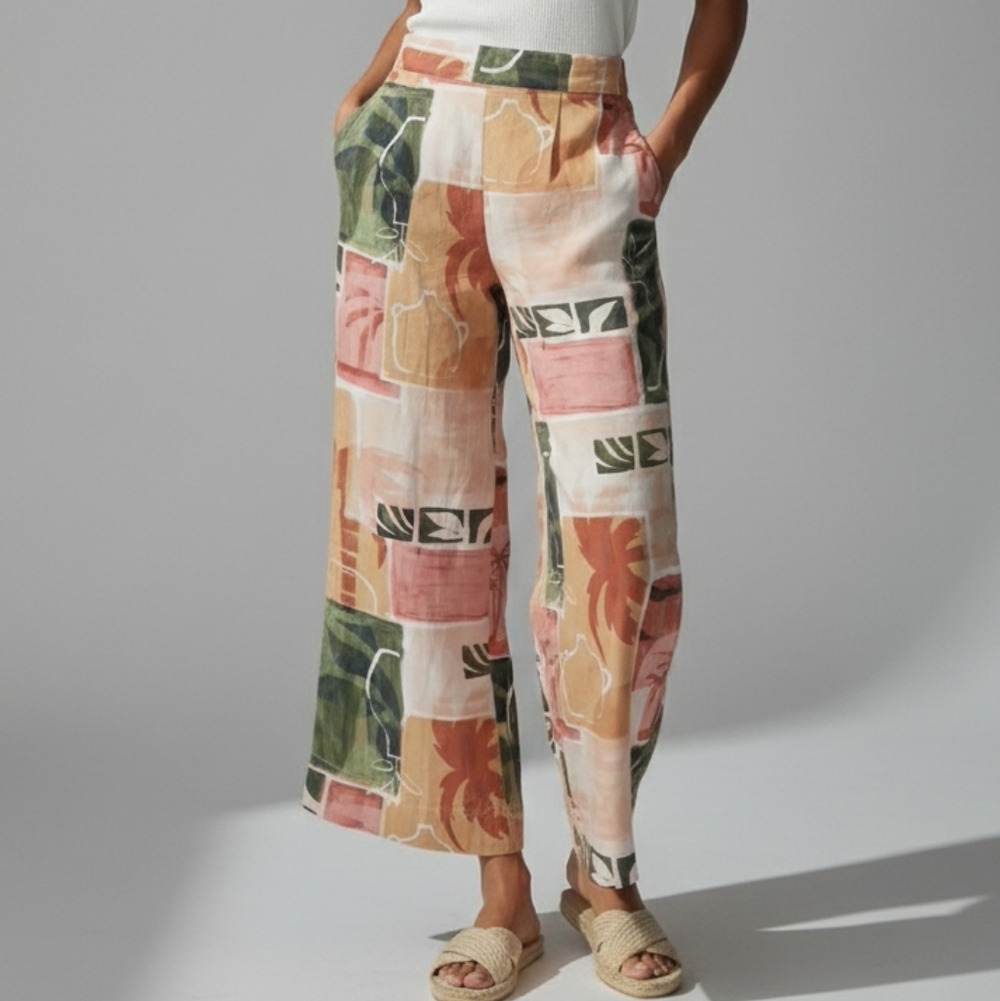 Nicole Miller New York Colorful Summer Patchwork Maxi Skirt  Sz S